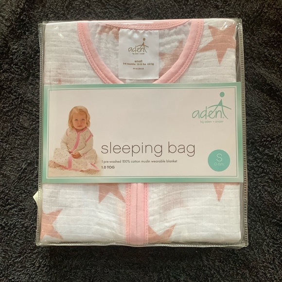 aden + anais Other - Aden and Anais‎ sleeping bag. Small. White with pink stars